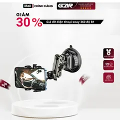 Giá Đỡ Điện Thoại Ô Tô Hợp Kim B1 Đế Hít Chân Không Xoay 360, Gắn Kính Ô Tô Tiện Lợi (P134264)