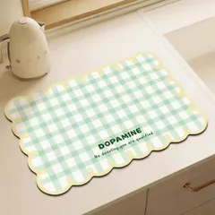 Tấm trải bàn chống trơn Dopamine caro pastel 30x40cm tấm lót bàn ăn bàn học bàn làm việc chống thấm