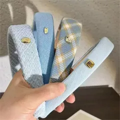 Bờm bản to xanh baby blue phong cách Hàn Quốc thời trang nữ tính