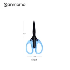 Kéo Văn Phòng Oule Tay Cầm Trong Suốt Lưỡi Thép Mạ Titan Đen Chống Gỉ Chống Dính 120mm Mini Cute Tiện Lợi