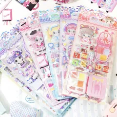 Set DIY móc khóa sticker xốp 3D túi xách mini bag unpacking đồ chơi sáng tạo cho bé