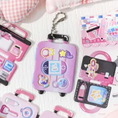 Set DIY móc khóa sticker xốp 3D túi xách mini bag unpacking đồ chơi sáng tạo cho bé