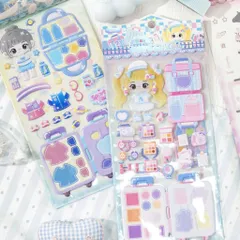 Set DIY móc khóa sticker xốp 3D túi xách mini bag unpacking đồ chơi sáng tạo cho bé