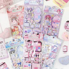 Set DIY móc khóa sticker xốp 3D túi xách mini bag unpacking đồ chơi sáng tạo cho bé