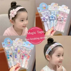 Hàn Quốc Velcro Băng Đô Ren Hoa Magic Dán Dính Dán Băng Đô Phụ Kiện Tóc Cho Bé