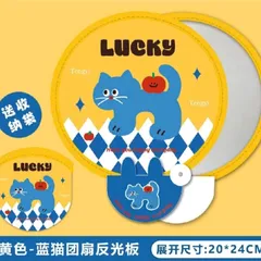 Quạt Vải Xếp Hắt Sáng Phản Quang Cầm Tay Mini Cabybara Loopy Mini Sario Gấp Gọn Tự Bung Di Động Cho Học Sinh Văn Phòng