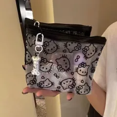 Ví Lưới Hello Kitty Đựng Phụ Kiện Size Mini 12x8cm Túi Lưới Đựng Tiền Tai Nghe Son Môi make up Cực Cute Tiện Lợi