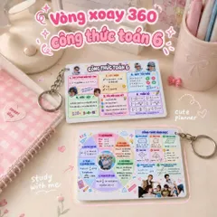 Móc khóa công thức toán lớp 5 lớp 6 lớp 7 in hình Cortis, bảng công thức toán học bỏ túi, công thức hình học