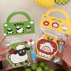 Set Quà Mini 3 Món Văn Phòng Phẩm Hoạt Hình Cute Sổ Tay Lò Xo Sticker Bút Bi Ngòi Icon Làm Quà Tặng Cho Học Sinh Sinh Vi