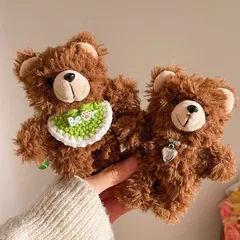 Móc Khóa Teddy Xù Đeo Yếm Kèm Phụ Kiện Cute Gấu Bông Mini Treo Balo Túi Xách Quà Tặng Dễ Thương