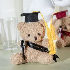 Gấu teddy tốt nghiệp đội mũ đeo sash cầm bằng, gấu bông tốt nghiệp dễ thương, quà tặng tốt nghiệp