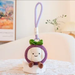 Móc khóa trái cây nhồi bông dễ thương size 11cm, móc treo balo túi xách, nhiều mẫu hình trái cây