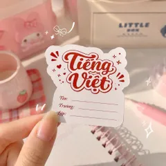 Set 20 nhãn vở từng môn học bullet cấp 1 cấp 2 cấp 3 phiên bản 2026