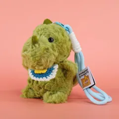 Móc Khóa Thú Bông Xù Đeo Yếm Len 12cm Kèm Dây Thừng Cute Treo Cặp, Treo Balo, Treo Túi Xách, Quà Tặng Dễ Thương