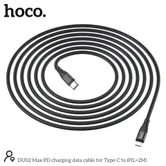 Cáp Sạc Nhanh Hoco DU02 Max Type-C to L PD 20W, Dây Bọc Dù Nylon, Hợp Kim Nhôm, Truyền Dữ Liệu Ổn (P134145)