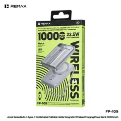 Pin Sạc Dự Phòng Remax FP-109 10000mAh, Sạc Nhanh 22.5W, Sạc Không Dây Từ Tính 15W, Tích Hợp Cáp C (P134122)