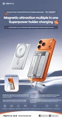 Pin Sạc Dự Phòng Remax FP-109 10000mAh, Sạc Nhanh 22.5W, Sạc Không Dây Từ Tính 15W, Tích Hợp Cáp C (P134122)