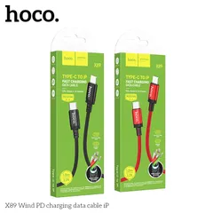 Cáp Sạc Sạc Nhanh Hoco X89 Type-C To iP - PD20W Dây Dù Bện Đầu Hợp Kim Nhôm 1M Cao Cấp (P133425)