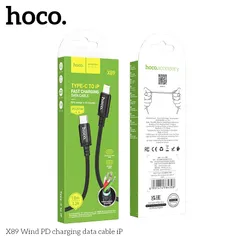 Cáp Sạc Sạc Nhanh Hoco X89 Type-C To iP - PD20W Dây Dù Bện Đầu Hợp Kim Nhôm 1M Cao Cấp (P133425)