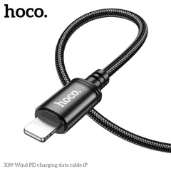 Cáp Sạc Sạc Nhanh Hoco X89 Type-C To iP - PD20W Dây Dù Bện Đầu Hợp Kim Nhôm 1M Cao Cấp (P133425)