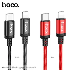 Cáp Sạc Sạc Nhanh Hoco X89 Type-C To iP - PD20W Dây Dù Bện Đầu Hợp Kim Nhôm 1M Cao Cấp (P133425)