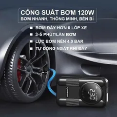 [SOULOR 2026 V3 12.900MAH] Bộ Kích bình bơm lốp ô tô Xe máy Kẹp Thông Minh, Kiêm sạc dự phòng (P133387)