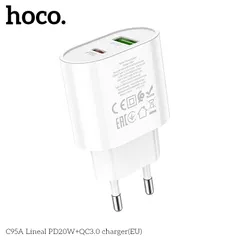 Củ Sạc Hoco C95A (EU) - Sạc Nhanh PD20W QC3.0, Hai Cổng Sạc Tiện Lợi Cho Điện Thoại Máy Tính Bảng (P133349)