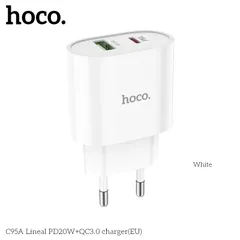 Củ Sạc Hoco C95A (EU) - Sạc Nhanh PD20W QC3.0, Hai Cổng Sạc Tiện Lợi Cho Điện Thoại Máy Tính Bảng (P133349)