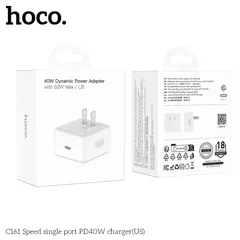 Củ Sạc Nhanh Hoco C161 PD40W Type-C Hỗ Trợ PPS PD3.2 Thiết Kế Nhỏ Gọn Cho Điện Thoại Máy Tính Bảng (P133330)