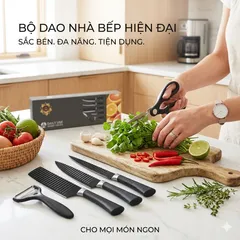 Bộ dao làm bếp 6 món SHARP KNIFE - Đẹp, đủ món, thích hợp làm quà tặng, hàng tặng kèm (P132844)