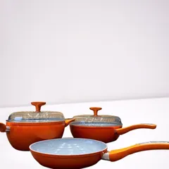 Bộ Nồi Chảo Chống Dính Deslon Kitchenware - dùng được cho bếp từ, ko chứa PFOA, có dính tay nhẹ (P132323)