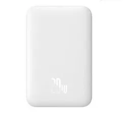 Sạc Magsafe Baseus Magnetic 6000mAh 20w, kèm dây C-C 60w, siêu mỏng nhẹ, tặng sticker (P131799)