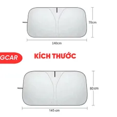 Tấm Chắn Nắng Kính Lái Ô Tô GCAR Chất Liệu Bạc Titan Cách Nhiệt Chống Nắng Cho Xe Hơi (P131657)