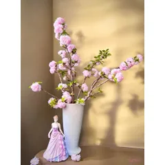 Bình Hoa Lọ Hoa Bát Tràng Dáng Ly Loe Gầy H34cm Men Atlantis Decor Trang Trí Nhà Cửa Cắm Hoa Làm Quà Tặng