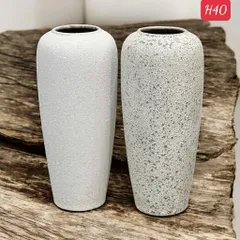 Bình hoa dáng bom cao 40cm cắm hòa, cành đào, lựu tết mộc ganh Gốm Plus, bom chân vuông Bát Tràng cắm tuyết mai