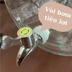 (3L, 5L, 8L) -  Bình Ngâm R.ư.ợ.u, Hoa Quả Thủy Tinh Dày Dặn Cao Cấp, Hình Trống Đẹp Mắt, Có Vòi Tiện Lợi, Dung Tích