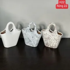 Làn quai cao 22cm, rộng 22cm bình hoa Bát Tràng cắm hoa, decor, làm quà tặng phong cách châu Âu hiện đại