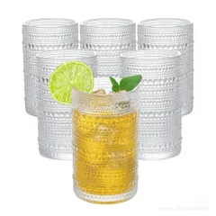 Ly thuỷ tinh/ Cốc thuỷ tinh chấm bi dung tích 440ml chịu nhiệt tốt