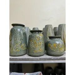 (Nhiều Màu) - Set 3 Bình Hoa Men Nâu Mộc Gốm Sứ Bát Tràng Dáng đơn giản – mộc mạc | Decor nhà cửa – studio chụp ảnh