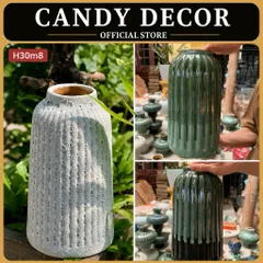Bình hoa dáng lồng chim - Gốm Sứ Bát Tràng Cao Cấp cắm hoa decor trang trí nhà và quán cà phê, cắm các loại hoa xinh