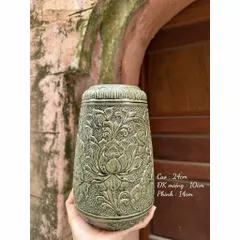 Bộ Sưu Tập lọ bình hoa men lam chảy gốm sứ Bát Tràng cao cấp decor trang trí nhà