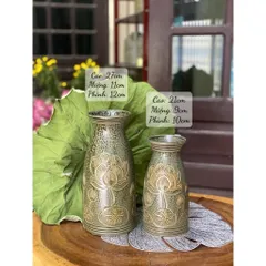 Bộ Sưu Tập lọ bình hoa men lam chảy gốm sứ Bát Tràng cao cấp decor trang trí nhà