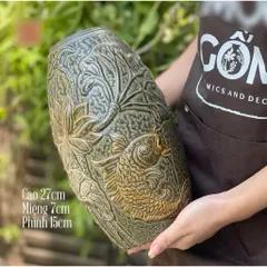 Bộ Sưu Tập lọ bình hoa men lam chảy gốm sứ Bát Tràng cao cấp decor trang trí nhà