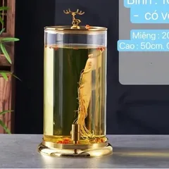 (5L - 10L) - BÌNH NGÂM R.Ư.Ợ.U THỦY TINH NẮP HƯƠU VÀNG CAO CẤP – SANG TRỌNG. CHẤT LIỆU TRONG SUỐT BỀN ĐẸP