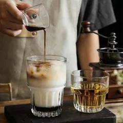 Ly thuỷ tinh/ Cốc thuỷ tinh đáy khía 2 tầng chịu nhiệt có 3 size