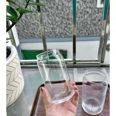 Ly thuỷ tinh/ Cốc thuỷ tinh mỏng trong suốt dáng lon dung tích 480ml