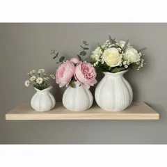 Set 3 bình hoa hoa mini dáng Củ Hành Bát Tràng cao cấp, trang trí phòng khách, decor, làm quà tặng