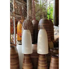 Bình cắm hoa chuông thon cao 41cm Bát Tràng – Gốm sứ thủ công cao cấp decor phòng khách