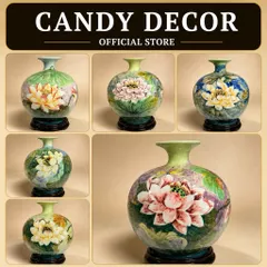 Bình Hút Lộc Cao 24cm Vẽ 3D Men Ngọc Gốm Sứ Bát Tràng Trang Trí Decor Để Bàn Làm Việc, Phòng Khách, Quà Tặng Hiếu Hỷ