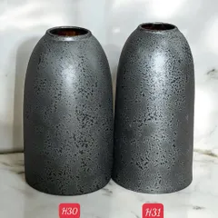 Bình hoa lọ hoa dáng chuông MEN ĐEN NHÁM Bát Tràng cao cấp phù hợp các loại hoa, decor phòng khách nhà cửa xinh sang